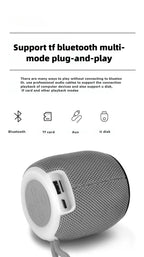 Outdoor portable wireless Bluetooth speaker, subwoofer, car and home with colorful lights, atmospheric small mini speaker Lootquake LLC