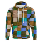 Men's hoodie 3D printed simulation sewing plaid sweatshirts fashion men's clothing Pi-Mart