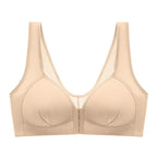WTEMPO Plus Size Thin Non-steel Ring Front Buckle Cotton Bra Gathered Comfortable Underwear Soft Collection lingerie