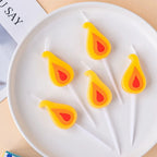 Yellow Flame Cake Candle Retro Cartoon Flame Candle Birthday Candle Internet Celebrity Christmas Decoration Lootquake LLC