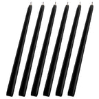 6pcs Tall Taper Paraffin Wax Candles Black Unscented Candles Bulk Pack Decorations For Wedding Home Party Events Lootquake LLC