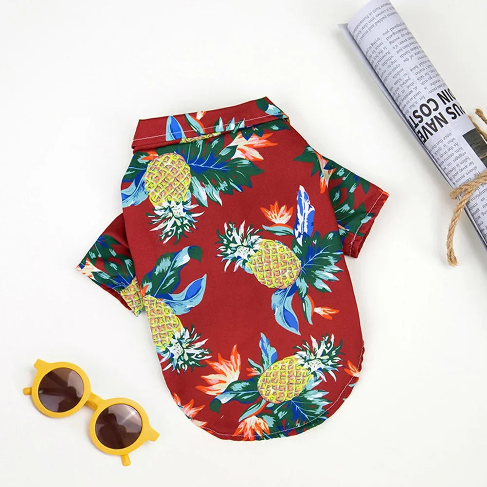 XL-5XL Hawaii Style Cute Spring T-shirts Comfortable Pet Shirt for Medium Large Dog Puppy Pet Clothes Breathable Pet T-shirt Pi-Mart