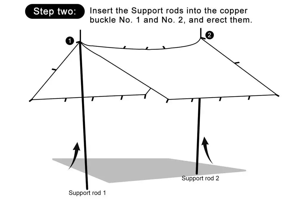 4x4m 4x3m 3x3m 19 Hang Points Tent Tarp Survival Sun Shelter Shade Canopy Outdoor Backpacking Waterproof Camping Awning SunShade