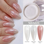 Moonlight Mirror Nail Powder Aurora Silver Glitter Metallic Effect UV Gel Polish for Manicure DIY Nail  Art Design Decoration