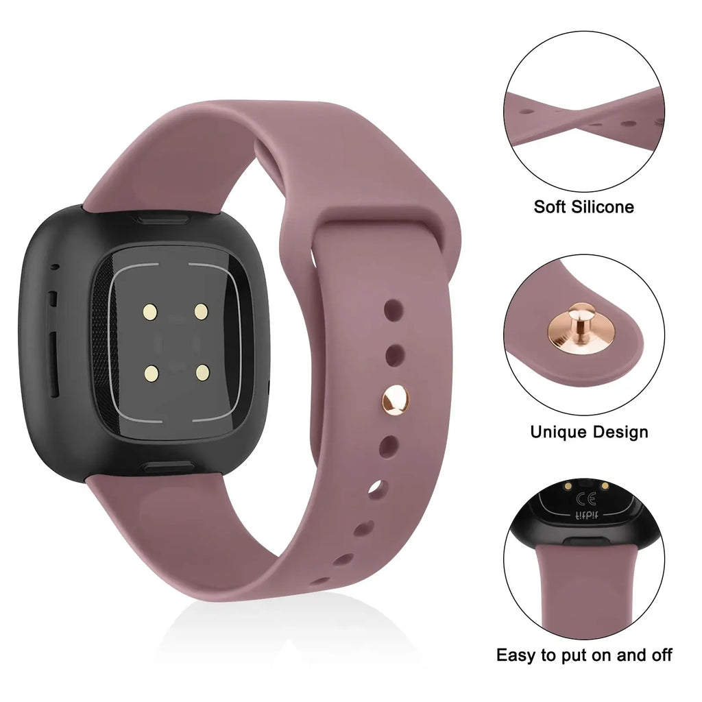 Fitbit Versa & Sense Silicone Band - Soft Colorful Straps - SJB-DIAMOND ELITES