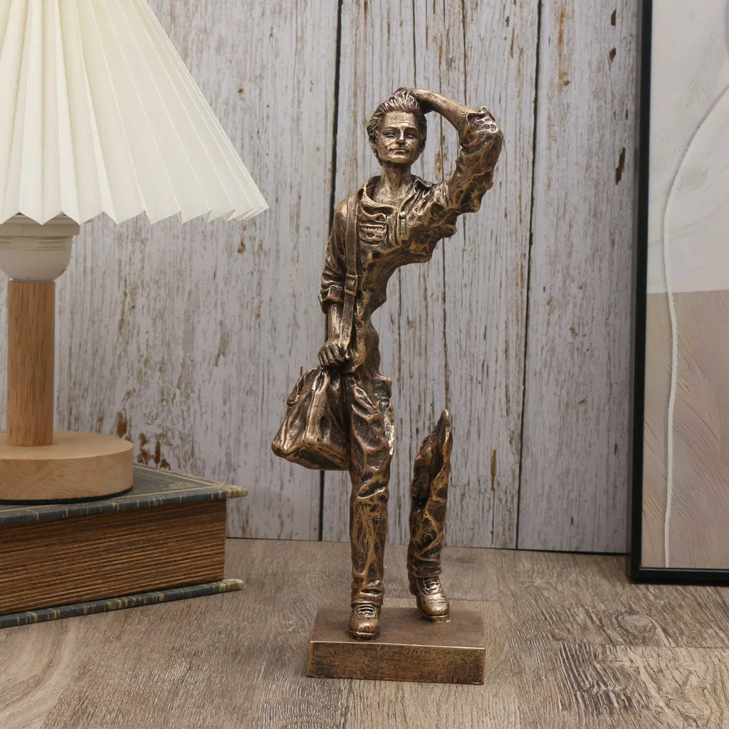 Traveler Sculpture - Abstract Resin Decor for Home & Office, Versatile Indoor/Outdoor Accent Piece Lootquake LLC