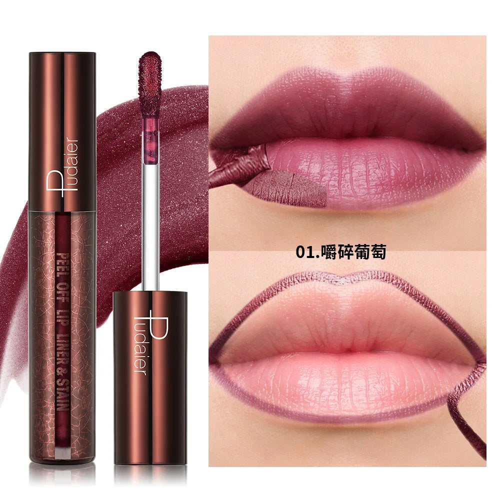 5Color Liquid Peel-off Lip Gloss Waterproof Long-lasting Matte Lipstick Non-stick Cup Makeup Moisturizing Lip Tattoo Pigment Lootquake LLC