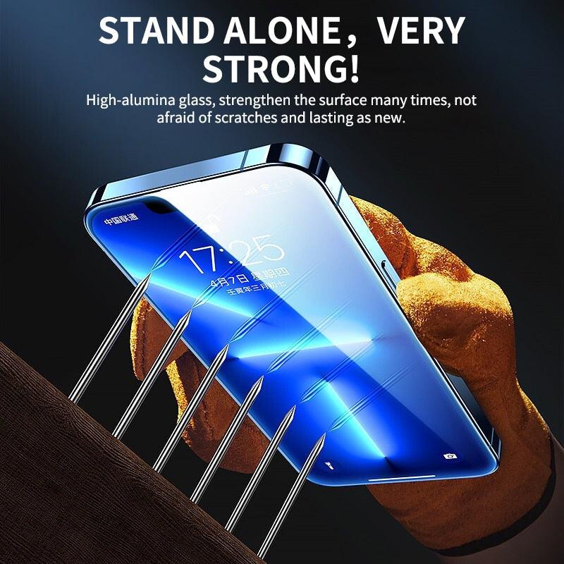 8K HD Anti Peeping Luxury Fast Install Full Cover Glass Screen Protector For iPhone 14 13 12 11 PRO MAX MINI X XS 9H Hardness Tempered Glass Scratchproof Shatterproof Bubble Free Screen Protector For iPhone Stevvex