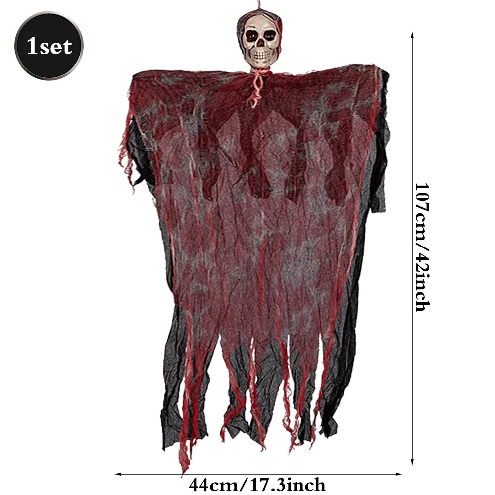 Horror Skull Ornaments Halloween Outdoor Haunted House Yard Decor Corpse Death Prop Skull Ghost Pendant Halloween Party Supplies Lootquake LLC