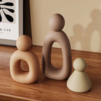 Simple Family Statue Modern Style Home Decor Hollow Sculpture Nordic Living Room Ornaments Bedroom Decoration Figurines Gift Lootquake LLC
