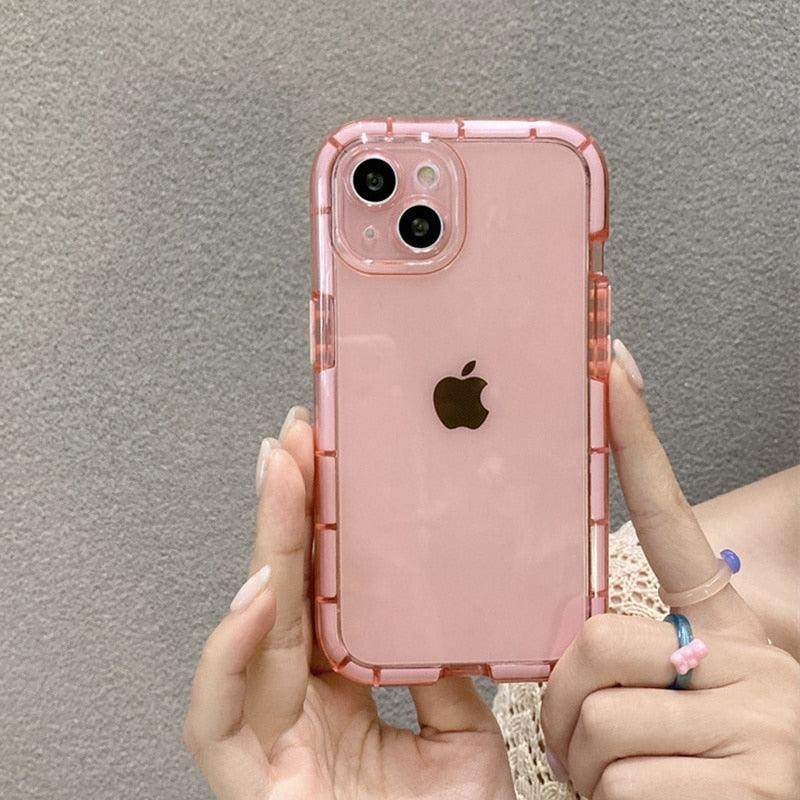 Luminous Shockproof Bumper Phone Case For iPhone 11 14 Pro Max 12 11 13 Pro Max X XR XS Max Transparent Back Cover  Full Bumper Case Strong Classic Phone Case Stevvex