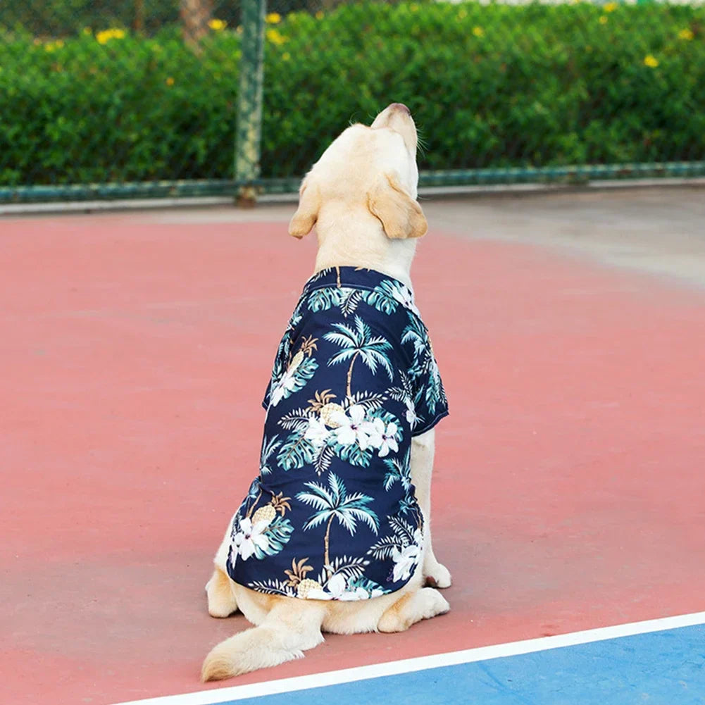 XL-5XL Hawaii Style Cute Spring T-shirts Comfortable Pet Shirt for Medium Large Dog Puppy Pet Clothes Breathable Pet T-shirt Pi-Mart