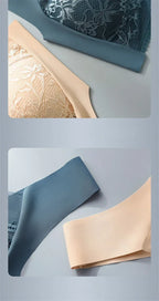 L-5XL Women Large Bra Push Up Ice Silk Seamless upper Bralette Lace Wireless Summer Bras Plus Size Top Lingerie Underwear 15019