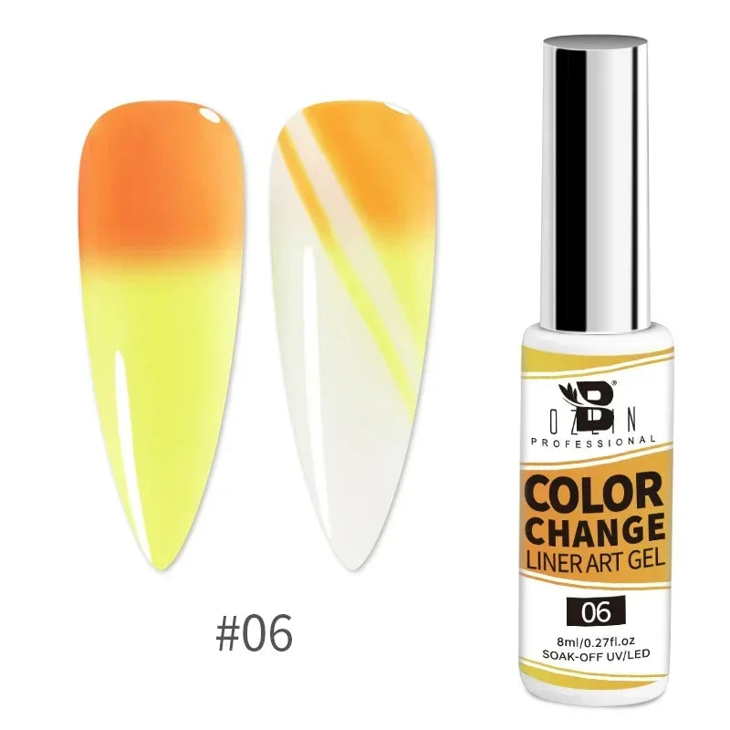 5ML Gold Silver Metallic Liner Paint Gel Polish Chrome Mirror Metal Effect Super Bright French UV LED Semi Permanent Nail Gel Lootquake LLC
