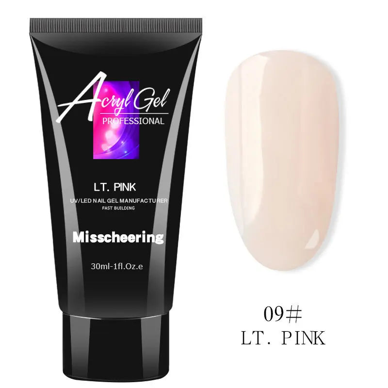 30ml Nail Extension Gel Nail Build Poly Nail Acrylic Gel UV LED Quick Extension of Crystal Model Painless Crystal Glue