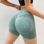 Summer new high waisted sports shorts for women, tight fitting elastic quick drying pants, gym push ups, cycling, jogging, fitness yoga pants