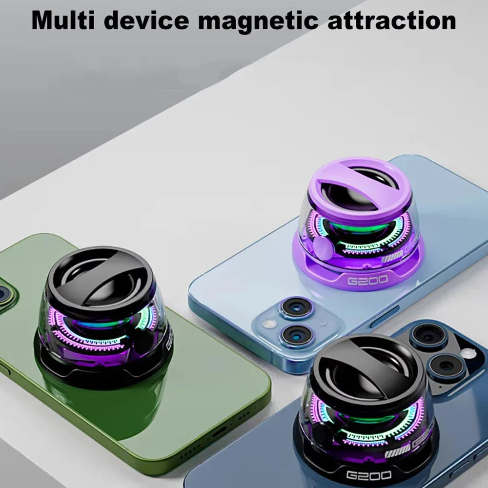 Mini Portable Bluetooth Speaker G200 RGB Color Light Magnetic Speaker BT5.3 Small Sound Box Phone Holder Wireless Loudspeaker Lootquake LLC