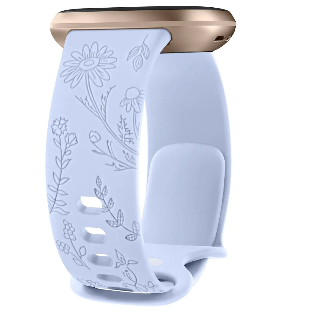 Fitbit Versa & Sense Silicone Band - Durable Floral Design - SJB-DIAMOND ELITES