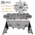 Halloween Decorations Set Spider Web Table Runner Fireplace Scarf Cover Tablecloth 3D Bats Wall Stickers Halloween Party Decor Lootquake LLC