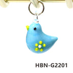 2pcs Cute Tiny Bird Charm Glass Pendant Kawaii Style Bird Mini Figurine Easter Ornament for Diy Women Jewelry Making Accessories Lootquake LLC