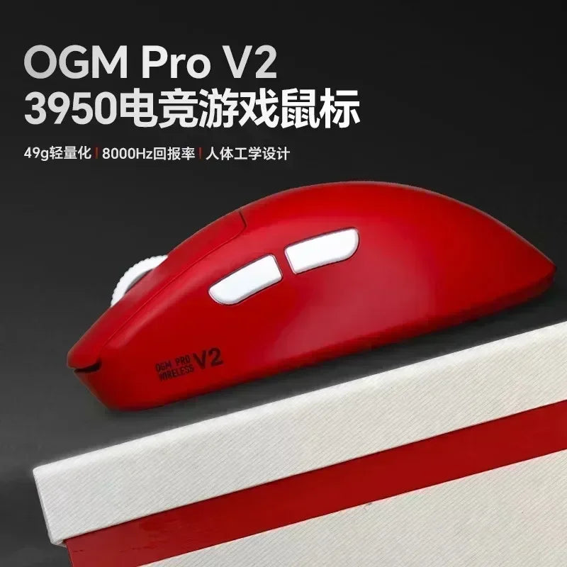 Waizowl OGM Pro V2 Hades Gaming Mouse Customize Wireless Three-Mode Paw3950 30000dpi Lightweight Gaming Mouse E-sports Ergonomic Lootquake LLC
