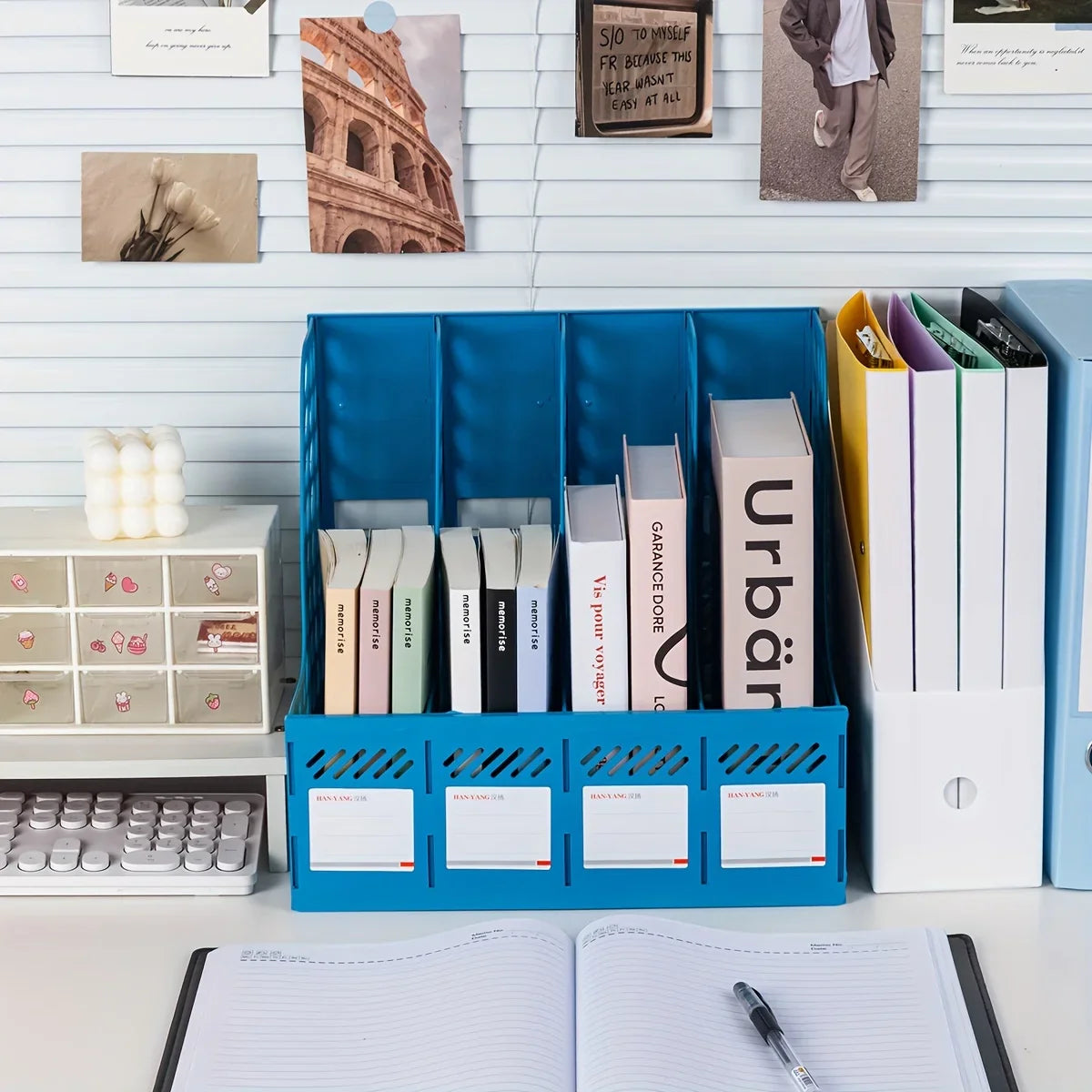 Detachable A4 Document Organizer - Desktop Bookshelf & File Holder, Durable PP Material, Office Supplies Storage Rack Lootquake LLC