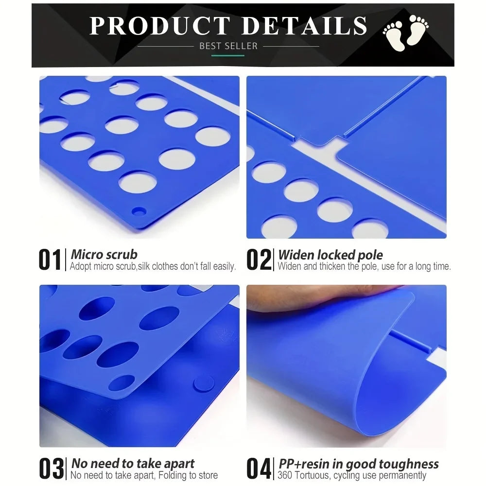 Plastic Clothes Folding Board Easy and Fast Kids Laundry Folder Shirt Folding Board Home Storage Tool for Kid Children Adults Lootquake LLC