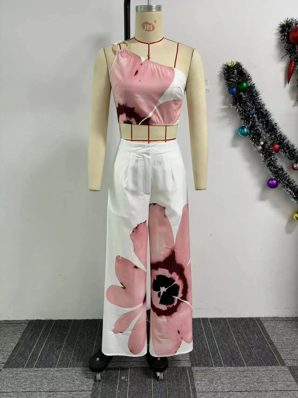 2 Piece Women Sets 2024 New Arrival Summer Autumn Matching Printing Two Pieces Sets Sleeveless Top And Pants Suits Outfits