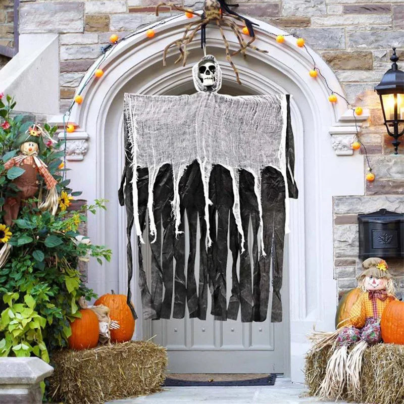 Halloween Hanging Skull Ghost Ornament Haunted House Decoration Horror Props Halloween Party Home Indoor Outdoor Yard Bar Decor Lootquake LLC
