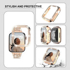 Apple Watch Bedazzled Stainless Steel Strap - Elegant Design - SJB-DIAMOND ELITES