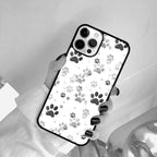 Dog Foot Print Colorful Pattern Phone Case For Iphone 14 Se 2020 Xr Xs 11 12 13 Mini Pro Max 6 7 8 Plus  Ultra Designer Printed Hard Back Case Stevvex