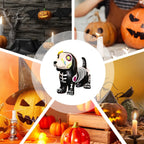 Halloween Animal Statue Skeleton Dog Cat Figurines Room Decor  Resin Halloween Decorations Table Centerpieces for Porch Patio Lootquake LLC