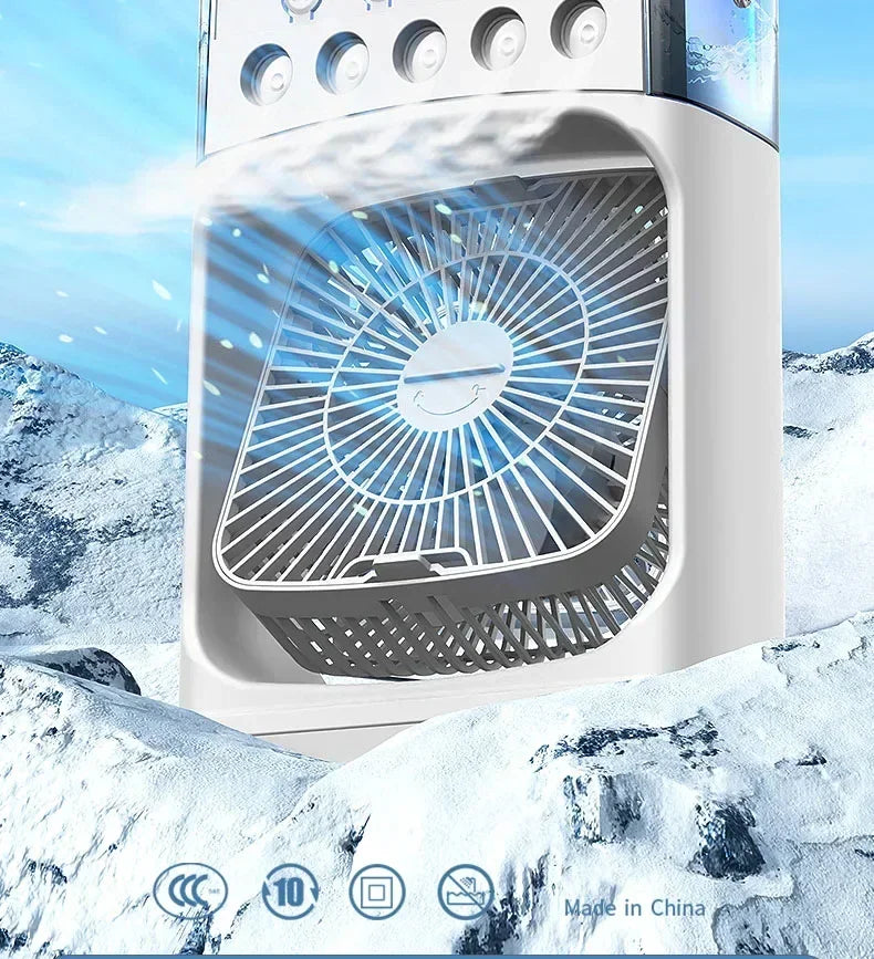 3 In 1 Fan AIr Conditioner Household Small Air Cooler LED Night Light Portable Humidifier Air Adjustment Fan Office Home Fan New Lootquake LLC