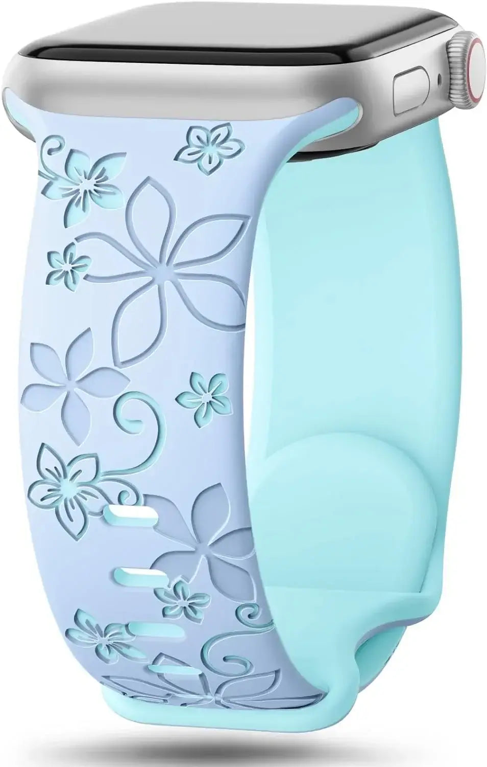 Apple Watch Silicone Band - Durable Floral Design Strap - SJB-DIAMOND ELITES