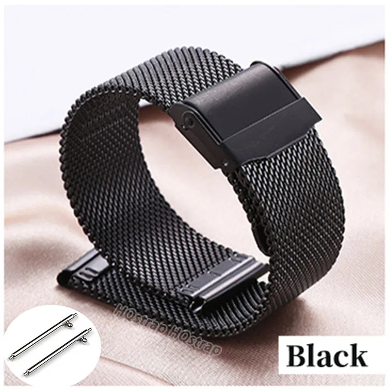Quick Release Milanese Strap 18mm 20mm 22mm 12mm 14mm 16mm 17mm 19mm 21mm 24mm Universal Bracelet 0.6mesh Stainless Steel