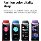 Smart Watch C1 Plus Bluetooth Step Counting Sports Bracelet Fitness Tracker Heart Rate Blood Pressure Sleep Men Women Gift