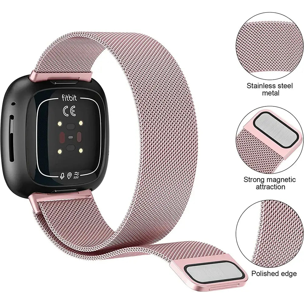 Fitbit Versa & Sense Magnetic Steel Band - Elegant Design - SJB-DIAMOND ELITES