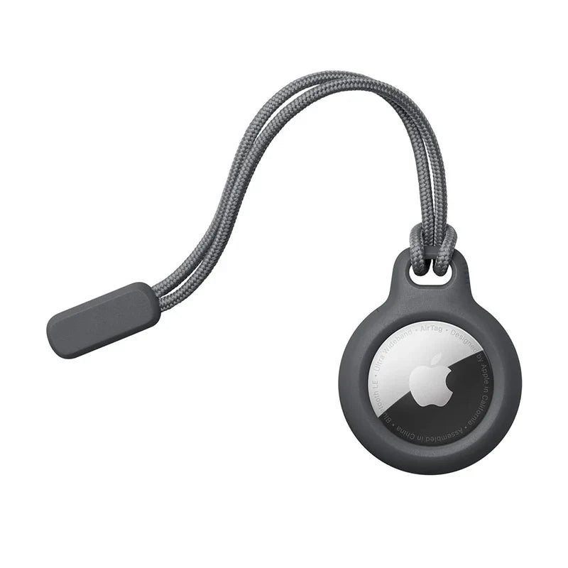 1pc Secure Holder with Strap for Apple Airtag Case Anti-scratch Keychain  Protective Cover Bumper Case With Strap Lootquake LLC