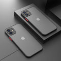 Luxury Shockproof Armor Case For iPhone 11 12 13 14 Pro Max Mini X XR XS Soft Silicone Bumper Clear Hard Cover Shockproof Soft Flat Side Bumper Translucent Hard Back Slim Phone Case Stevvex