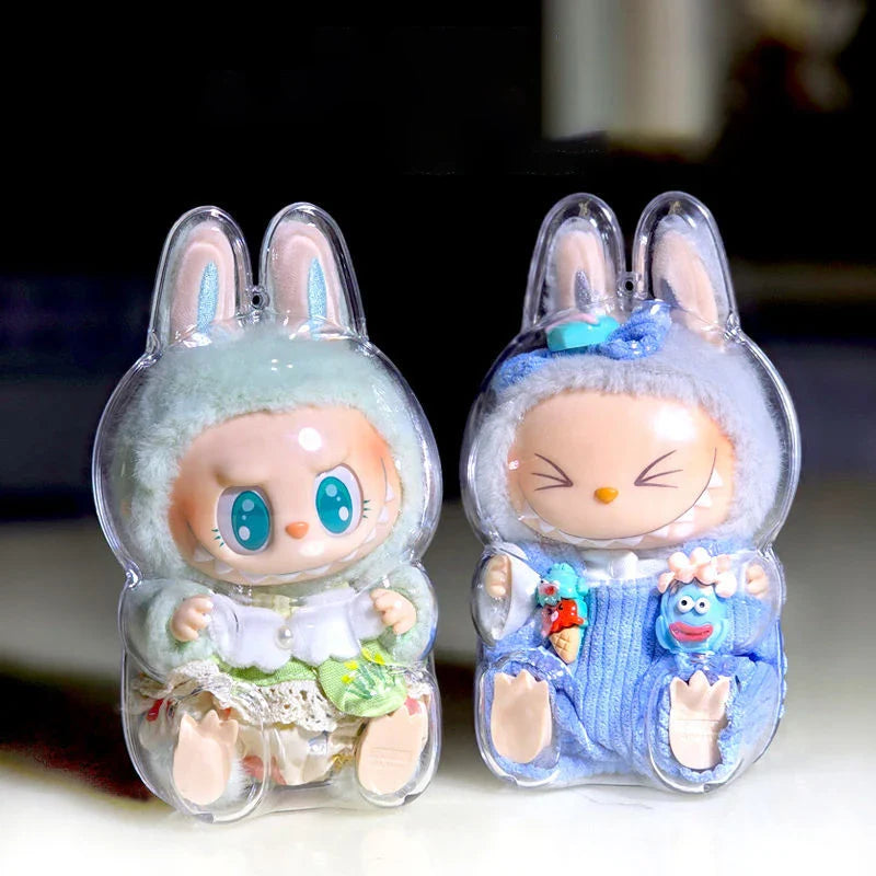 LABUBU Have A Seat Transparent Case Labubu Plastic Case Backpack Charms Lootquake LLC