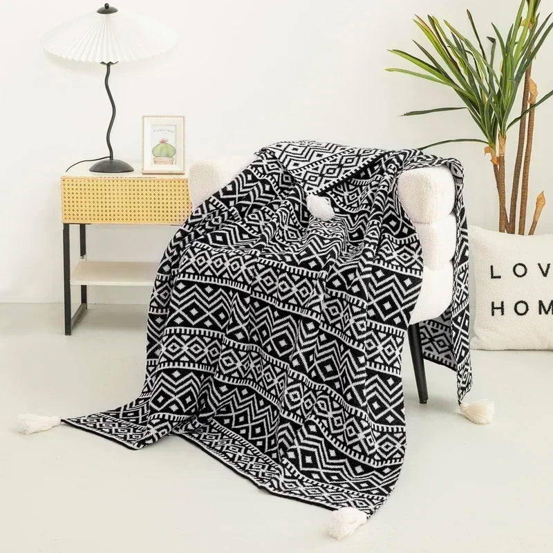 Bohemian Blanket Soft Sofa Cover Summer Blanket Office Nap Blankets Air Conditioning Blankets Knit Blanket For Travel Lootquake LLC