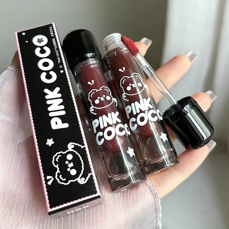 Dark Red Brown Mirror Lip Glaze Water Light Moisturizing Non-stick Cup Highly Pigmented Red Liquid Lipstick Lips Makeup Cosmetic Lootquake LLC