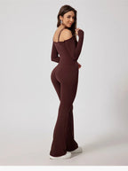 Yoga Jumpsuit Women's Sports Overalls Flared Trousers THRIXINE
