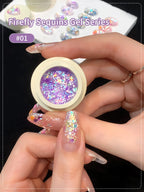5g Fluorescent Disco Iuminous Sequin Gel Nail Polish Neon Ultraviolet LED Nail Gel Soak Off Gel Varnish Luminous Nail Art Gel Lootquake LLC