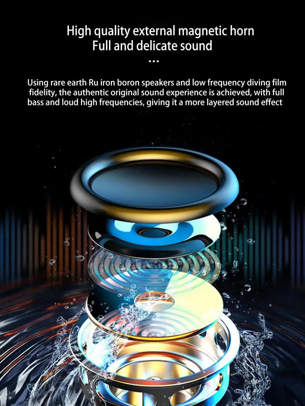 Wireless Bluetooth speaker, mini design with multiple functions as a clock, outdoor version subwoofer is powerful Lootquake LLC