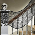 Halloween Black Gauze Horror Decor Tablecloth Table Flag Black Mesh Bar Ghost House Chamber Terror Decor Outdoor Hanging Gauze