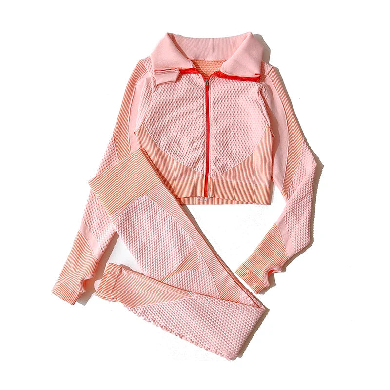FlexFit Seamless Yoga Set: Comfy, Stylish, Versatile THRIXINE