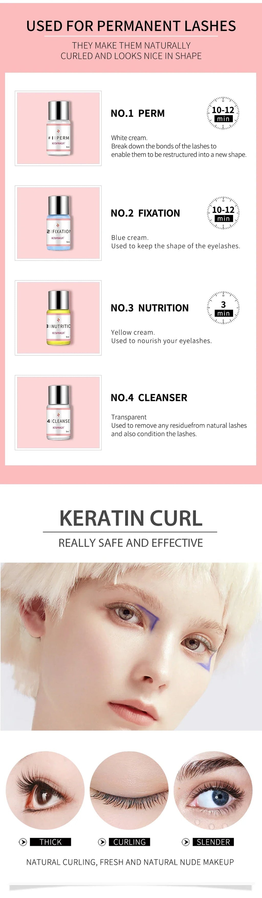 ICONSIGN Upgrade Version Lash Lift Kit Lifting Eyelashes Lasting 6-8 Weeks Lash Perm Eyelash Enhancer Makeup Tools Lootquake LLC