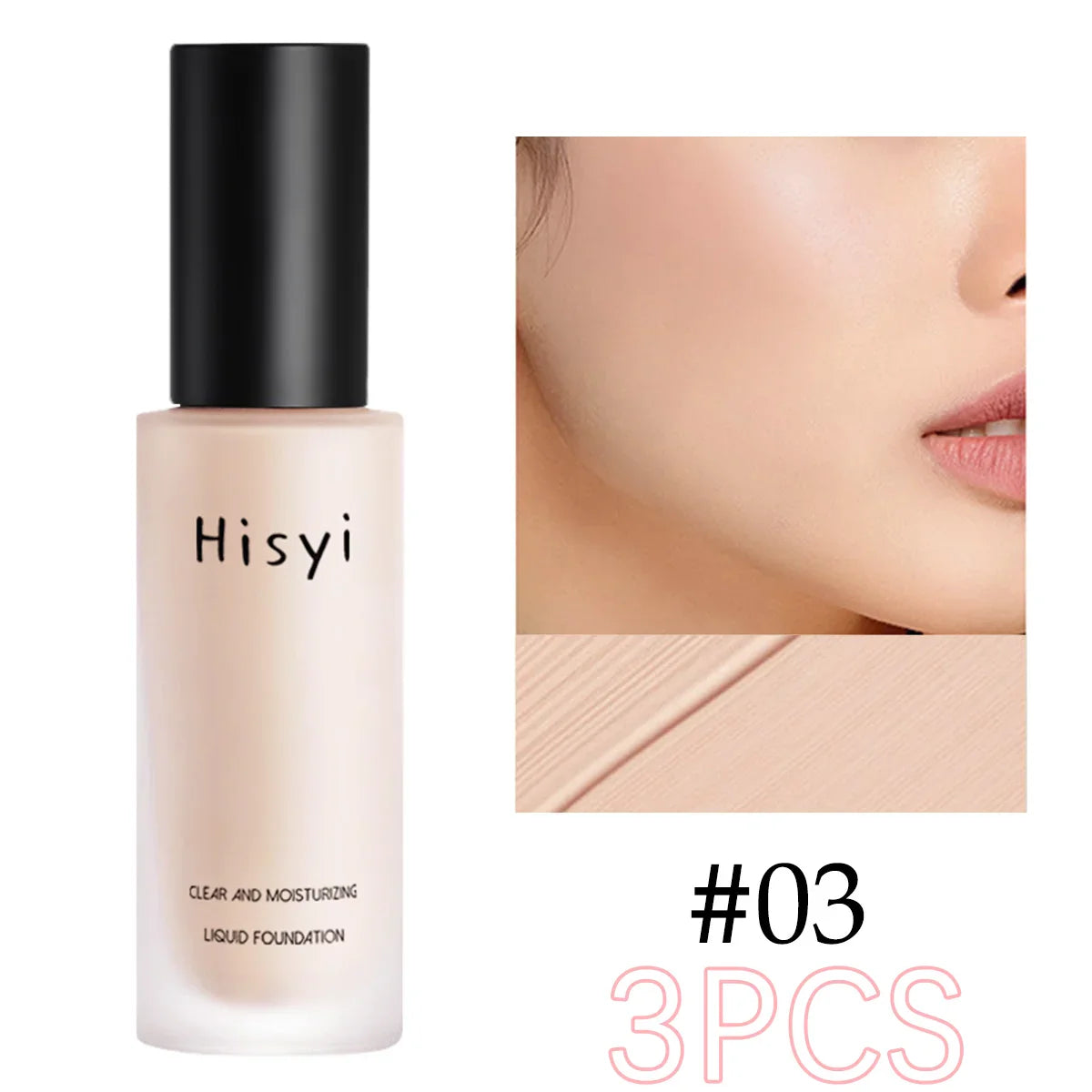Liquid foundation naturally covers flaws without sticking powder, plain face cream, transparent foundation, conceals blemishes Lootquake LLC