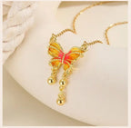 18k Gold Plated Pearl Shell Conch Starfish Summer Beach Necklace, Charms Necklace for Women,Stainless Steel Waterproof Jewelry